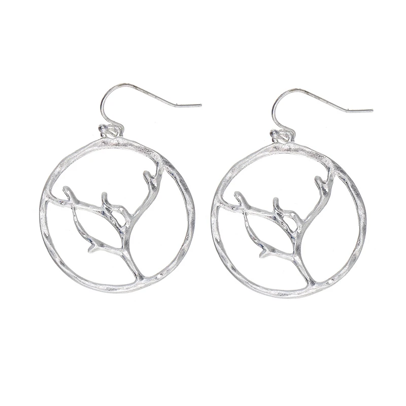 2018 Новое поступление модные классические винтажные золотые серьги с древом