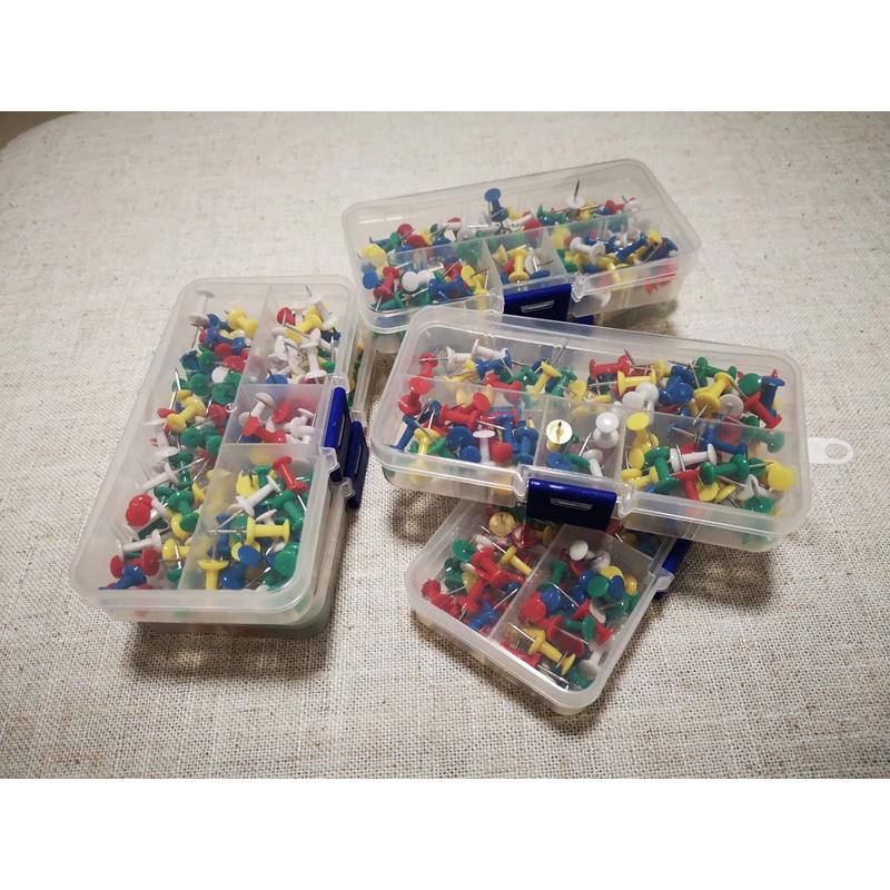 100 шт. цветные пластиковые булавки с большой головкой|Булавки и игольницы| |