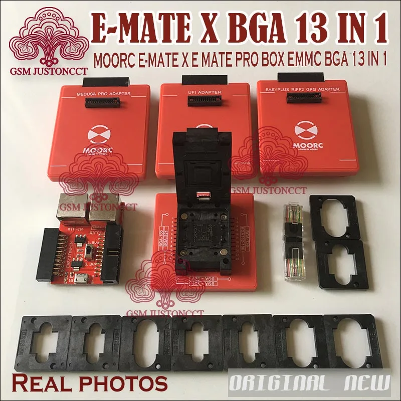 Новый MOORC E MATE X PRO BOX EMMC BGA 13 в 1 поддержка 100 136 168 153 169 162 186 221 529|Детали устройств связи|