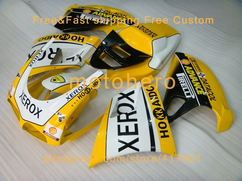 

Injection molding For Ducati 996 748 DUCATI 748 996 1996 1997 1998 1999 2000 2001 2002 body fairing White yellow