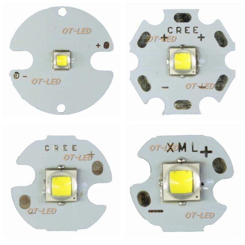 5 шт. CREE XM-L2 XML2 светодиодный T6 U2 10 Вт белый нейтральный белый теплый белый высокой мощности Светодиодный излучатель с 12 мм 14 мм 16 мм 20 мм PCB для DIY