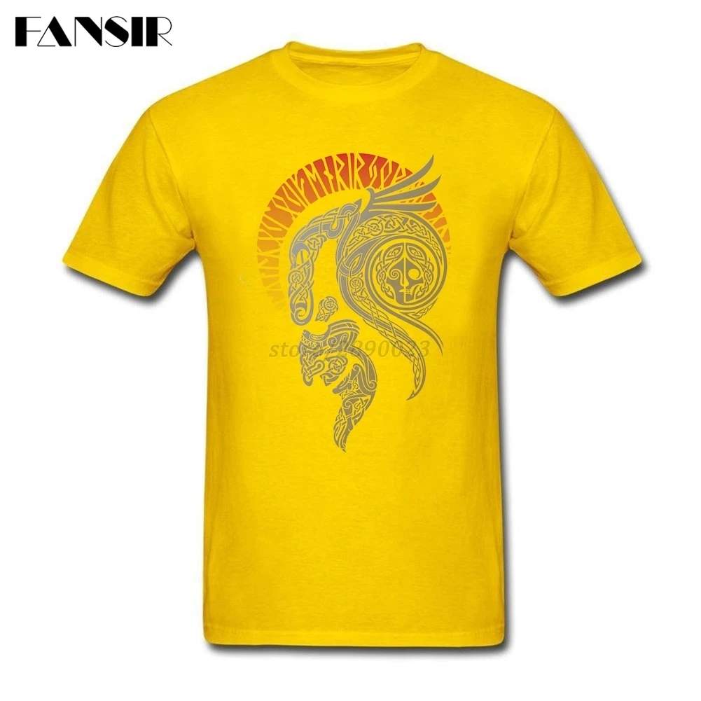 Футболка мужская с принтом хлопок круглый вырез короткий рукав викинги