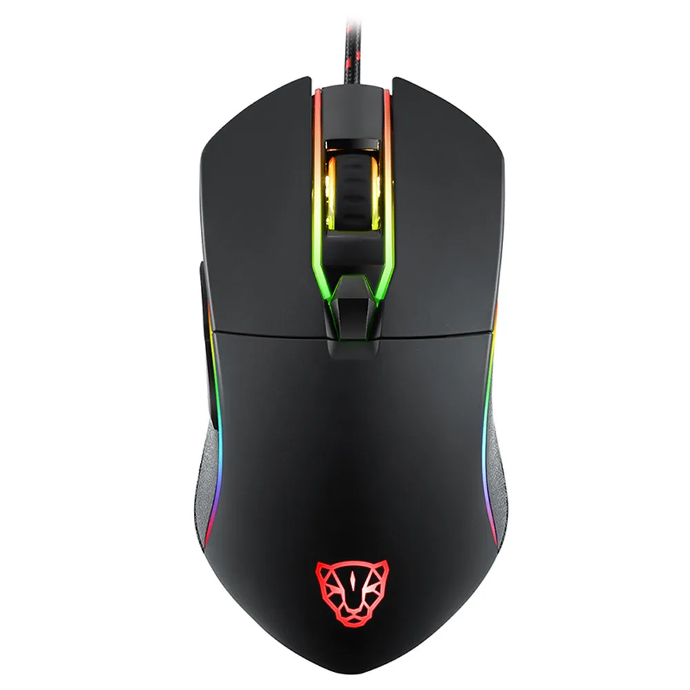 Motospeed V30 3500 dpi 6 кнопок дышащая светодиодный Проводная оптическая игровая мышь для