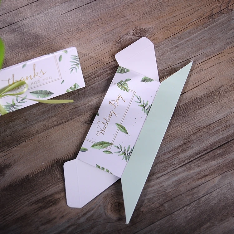 50 шт. европейские свадебные сувениры в лесном стиле зеленые/розовые конфетные