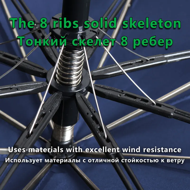 Двухслойный большой зонт от дождя для женщин и мужчин ветрозащитный