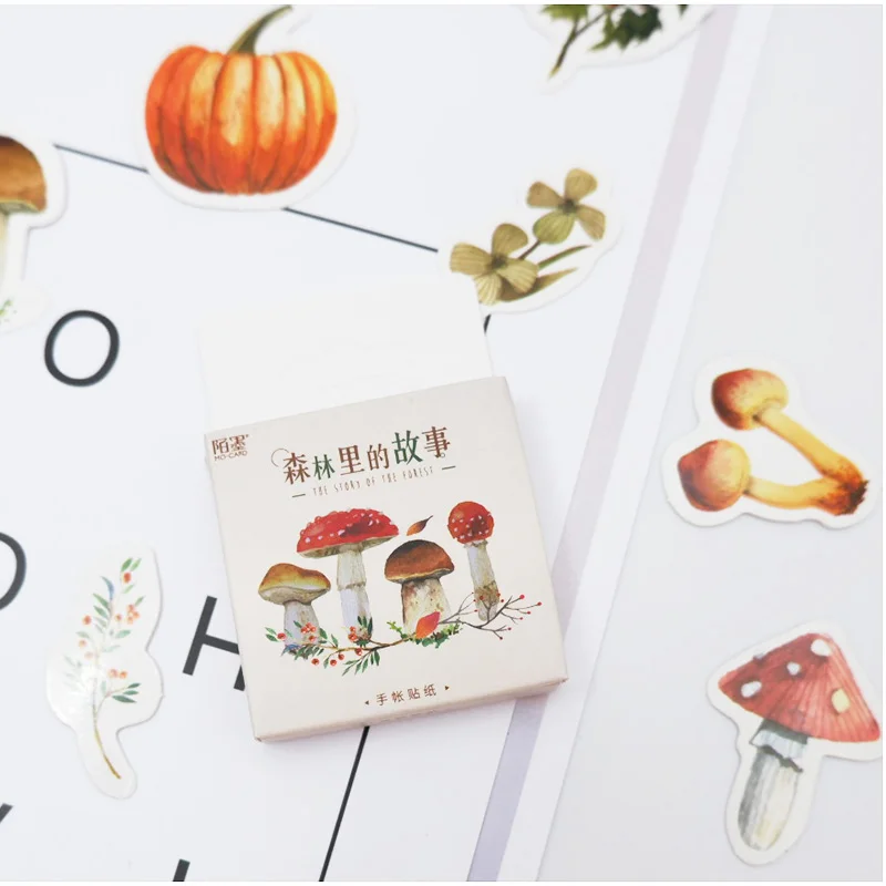 

46Pcs/box Forest story paper sticker DIY diary album decoration stickers scrapbooking planner label Scrapbook stickers