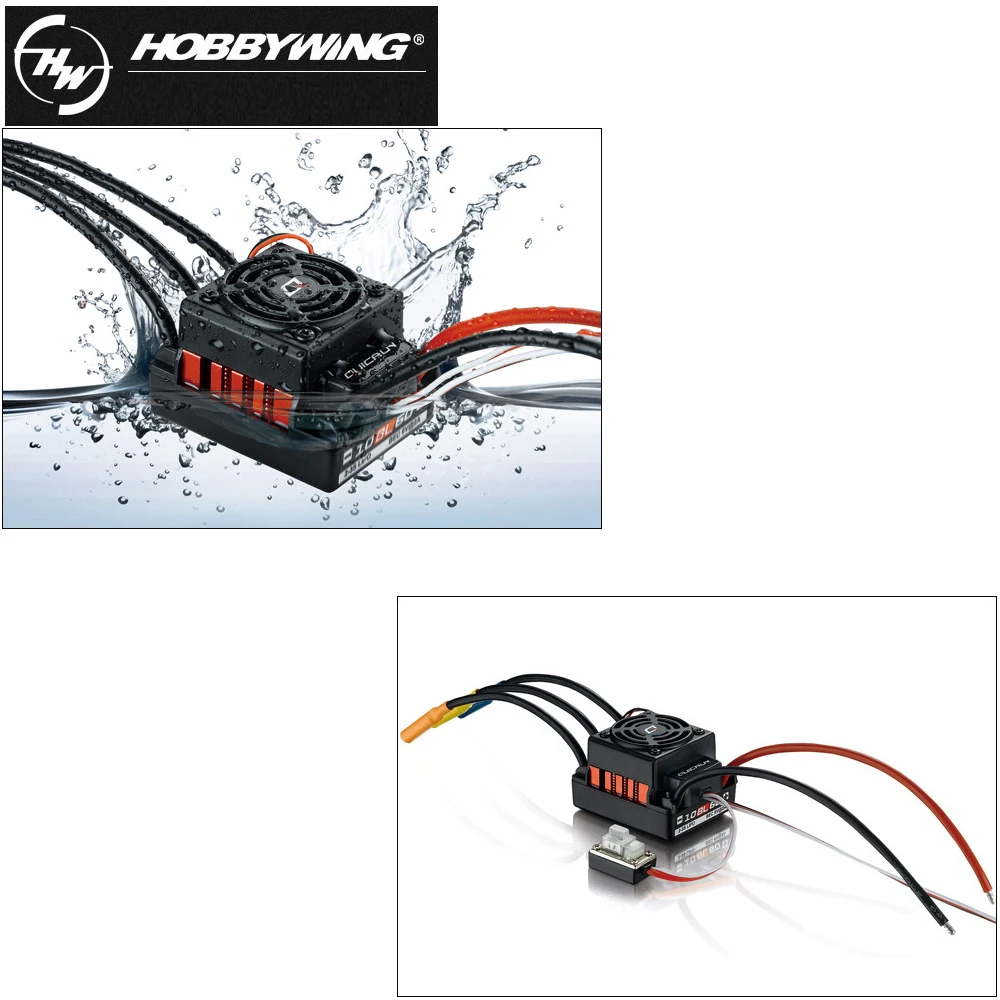 1 шт. Hobbywing QuicRun-WP-10BL60 Бессенсорный Бесщеточный Регулятор Скорости 60A ESC для 1/10 Rc автомобилей
