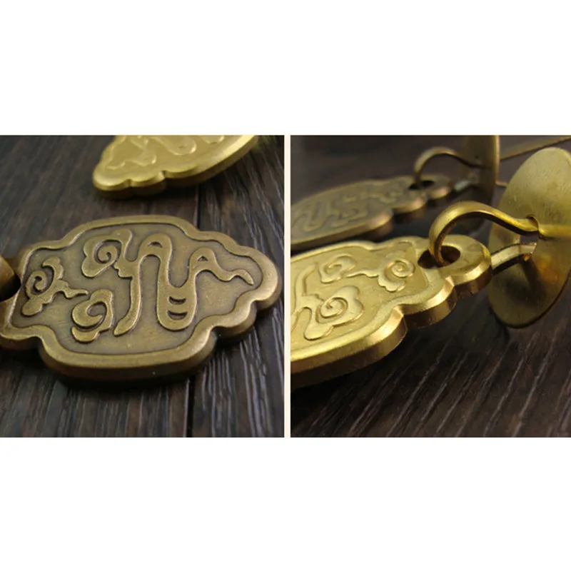 Vintage Brass Handle Cloud Carved Tab Drawer Cabinet Jewelry Box Decorative DIY Furniture Hardware Door Handles 4Sets | Обустройство