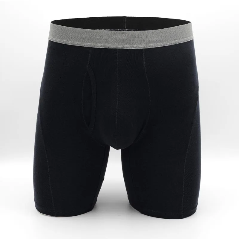 black Boxers Европейский размер, мужское нижнее белье, боксеры, длинные, мужские, 95% хлопок, мягкие, дышащие, мужские Трусы-слипы, u-образные, длинные, мужские трусы - Цвет: black Boxers