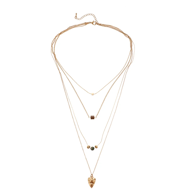 Женское многослойное ожерелье Yhpup длинное Брендовое макси из сплава в богемном