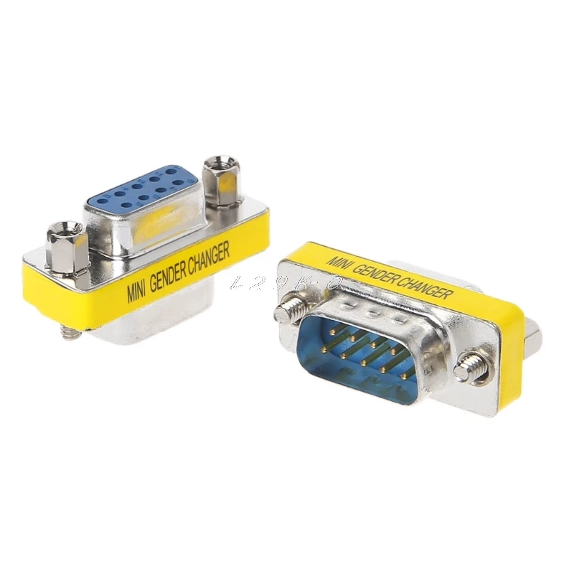 2 шт. DB9 мини адаптер смены пола 9Pin RS232 Com D-Sub штепсельный разъем VGA Connect | Компьютеры