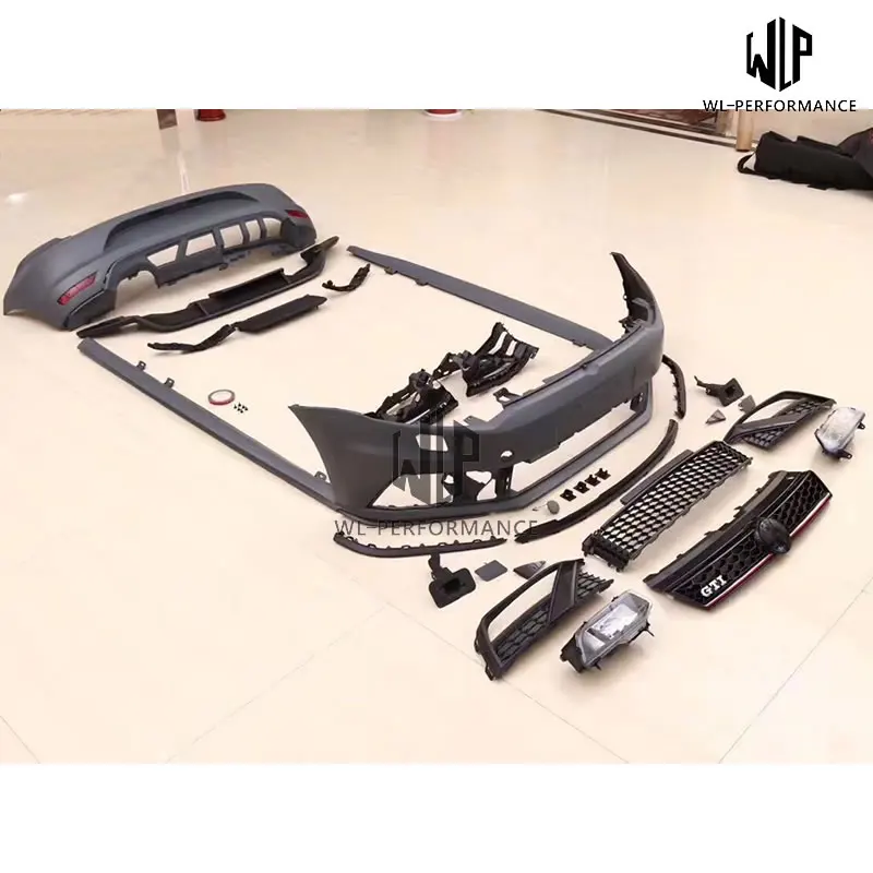 Polo GTI Style PP Неокрашенный автомобильный передний бампер задний диффузор для Volkswagen