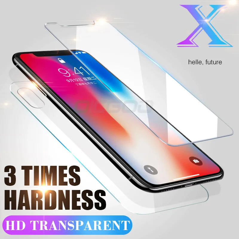OICGOO Front Back Tempered Glass For Apple iPhone X 6S 7 8 Plus Scratch Proof Screen Protector Film iphone 6 10 | Мобильные телефоны