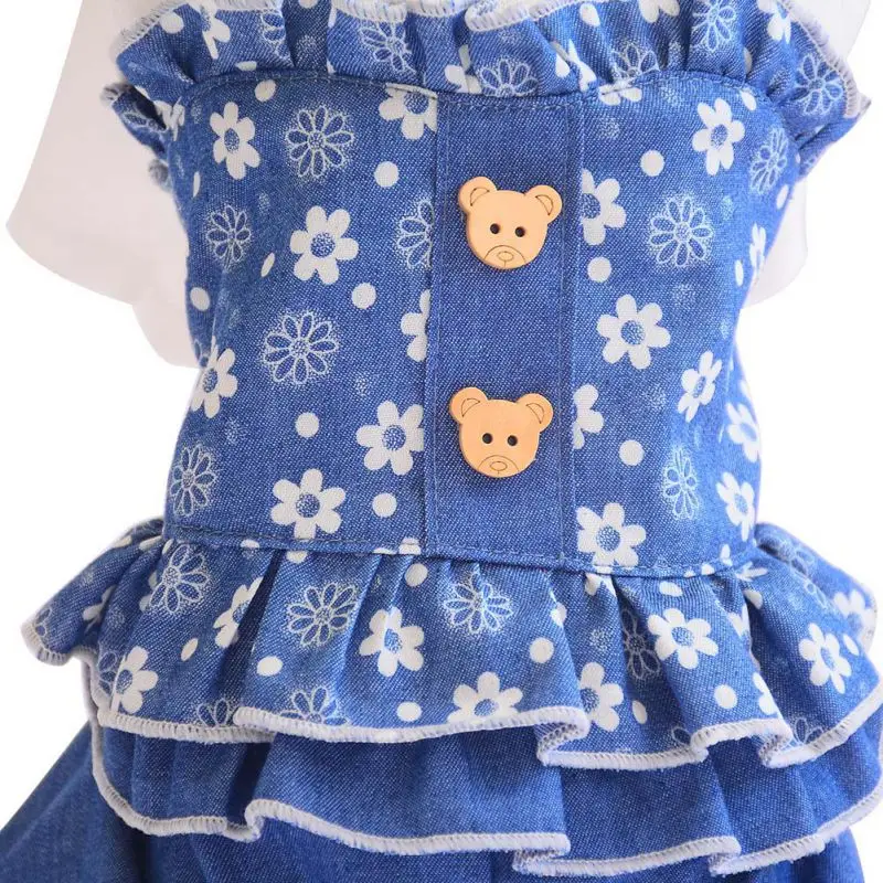 Весенняя одежда для собак комбинезон джинсовый Осенняя Одежда питомцев костюм