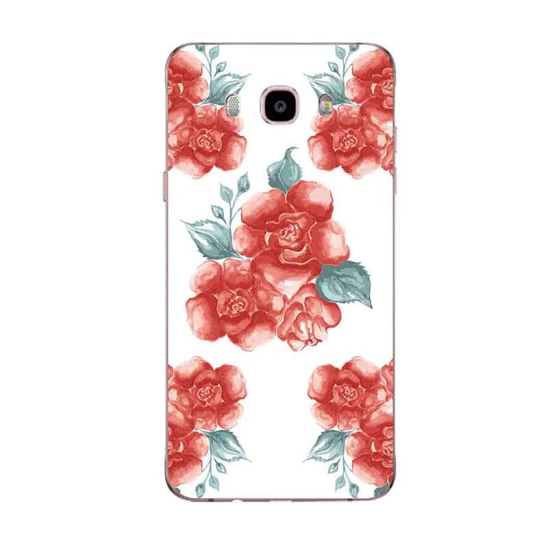 Soft TPU Phone Case For Samsung A3 A5 J3 J5 J7 J1 J2 S6 S7 S8 S8plus note8 c5 c7 c9 Colorful Flora Flower Face Painted Design017 | Мобильные