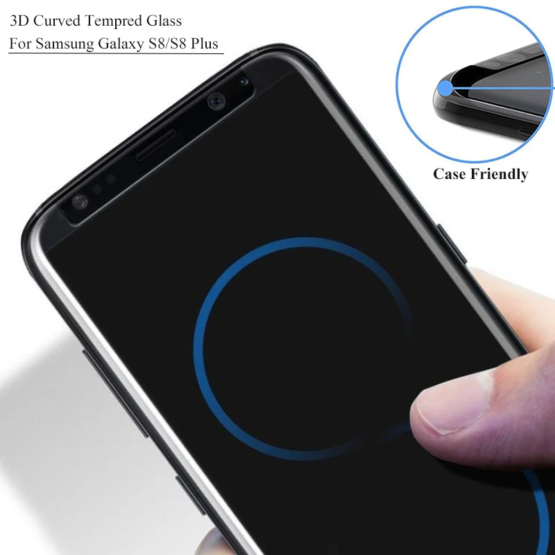 3D изогнутый протектор экрана для Samsung Galaxy S8/S8 Plus + специально разработанный 9H