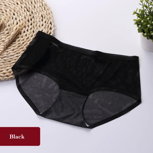 black Высококачественные женские спортивные шорты для фитнеса и йоги, бесшовное Сетчатое кружевное сексуальное нижнее белье, прозрачные трусы с низкой талией - Цвет: black