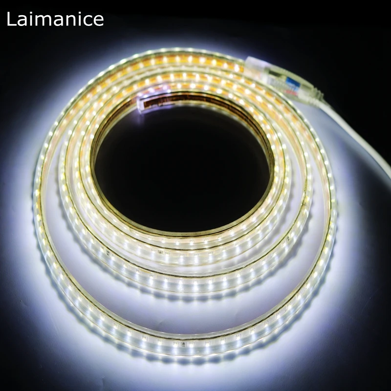 СВЕТОДИОДНАЯ лента SMD 3014 120 В переменного тока светодиодов/м IP67 водонепроницаемая