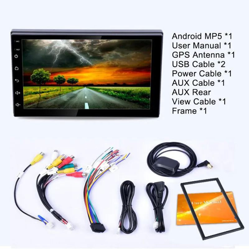 Авторадио 2 Din Android автомобильный стерео Мультимедийный плеер Bluetooth 2din головное