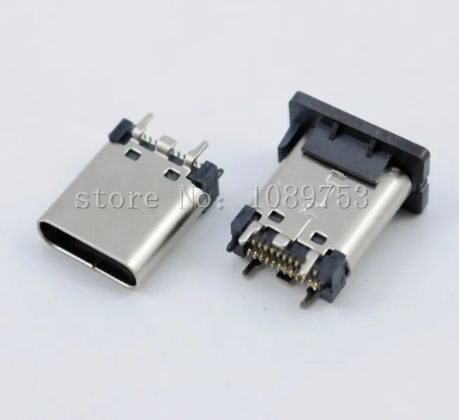 2 шт. USB 3 1 Тип C гнездовой разъем вертикальный 180 градусов высокоскоростной DIY
