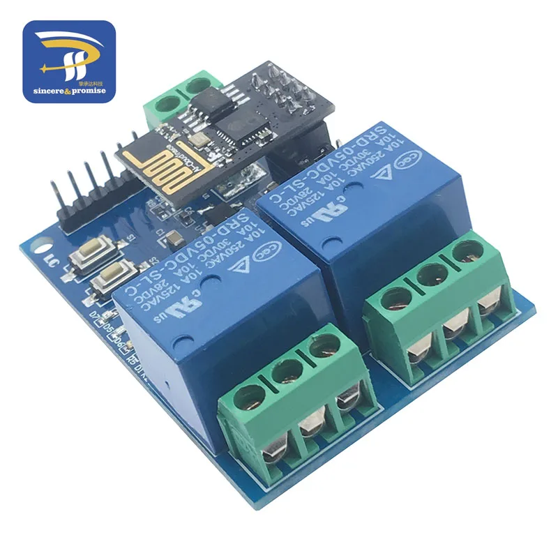 5 В ESP8266 ESP 01 2 канала Wi Fi модуль реле канальный релейный для IOT умный дом +