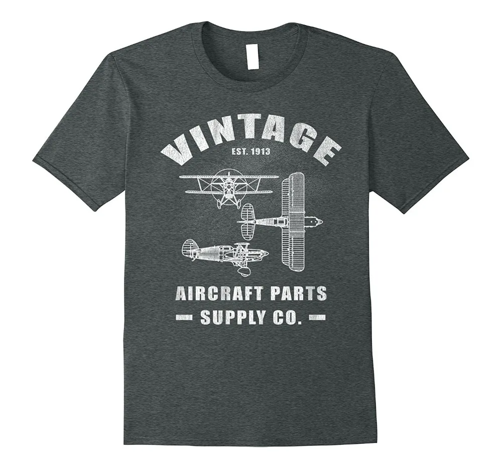 Для мужчин футболка Homme 2019 для высоких и большой старый самолет | Механик биплан