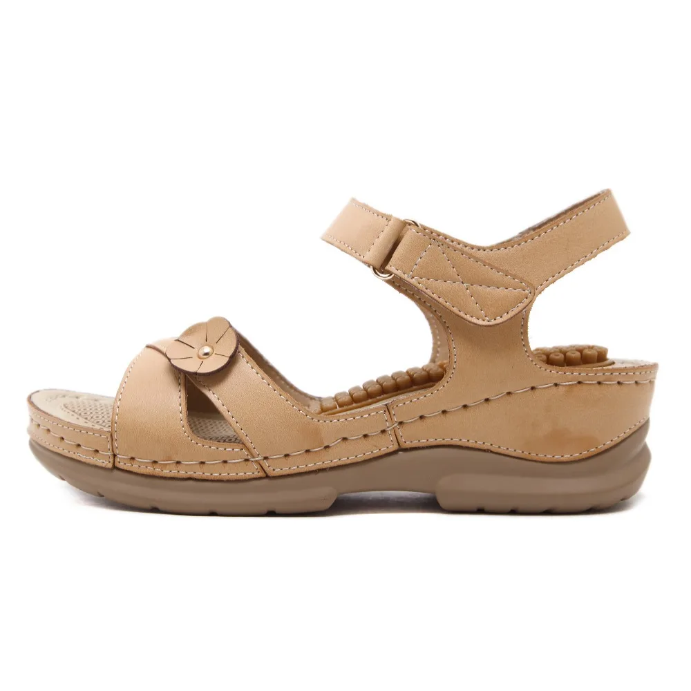 GOXPACER Новый Повседневное Женские сандалии смешанных Цвет с ремешком сзади