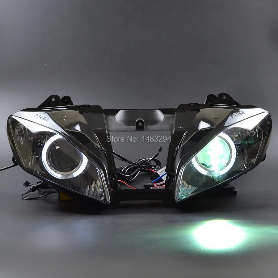 Модифицированные белые ангельские глазки для проектора Yamaha YZF R6 2006 2007|custom projector