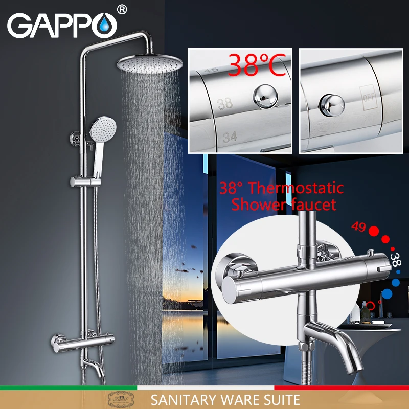 

GAPPO Bathtub Faucets thermostat shower thermostatic mixing valve bath shower rainfall shower thermostatic shower faucet