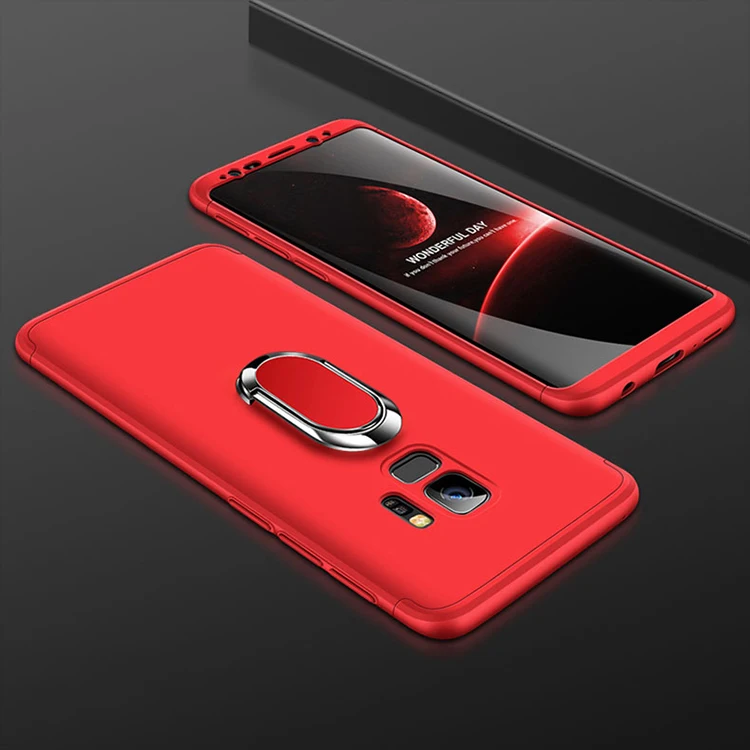 Red Для samsung Galaxy S10 S9 S8 Plus S7 Edge роскошное магнитное кольцо Матовый Жесткий PC чехол для телефона для samsung Galaxy Note 9 8 чехол Fundas - Цвет: Red