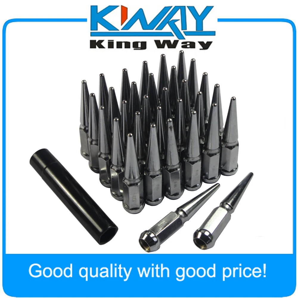 Бесплатная доставка совершенно новый набор хромированных гайки с шипами 32 шт. 9/16