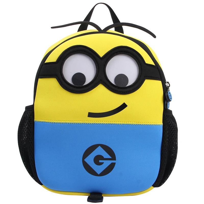 Новый детский школьный рюкзак с миньонами милая сумка героями мультфильмов два