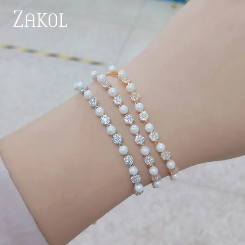 ZAKOL новые модные регулируемые браслеты для женщин свадебный браслет с кристаллами очаровательные женские вечерние ювелирные изделия подарок другу FSBP2057