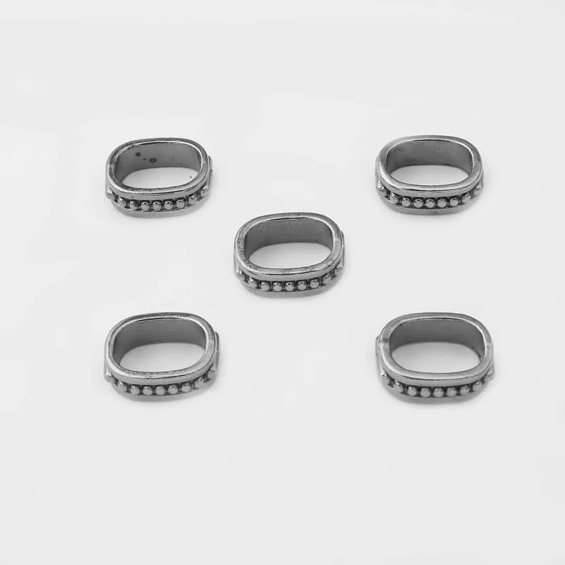 20 шт. пистолет черный/gunmetal тисненый Lucky Dot бисер слайдер бусины разделитель для 11*8