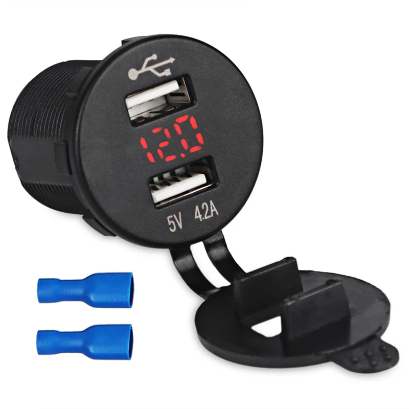 Автомобильное зарядное устройство с двумя USB разъемами 4 2 А 5 В|charger power adapter|charger