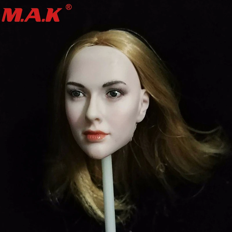 1:6 масштаб Симпатичные с рисунком Красная Шапочка светлые волосы голова лепить женский манекен головы