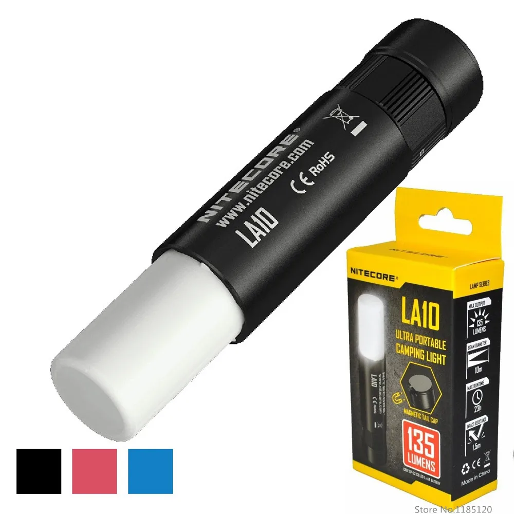 NITECORE LA10 CRI мини вспышка CREE XP G2 S3 max 135 люмен 3 уровня яркости AA батарея EDC светильник