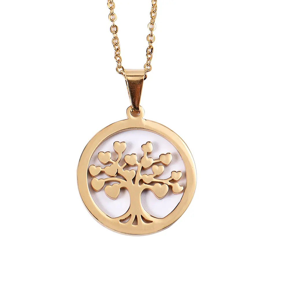 New Fashion Gold Silver Heart Tree Delicate Choker Collarbone Chain Women Stainless Steel Necklace Simple Pendant Charms Jewelry | Украшения