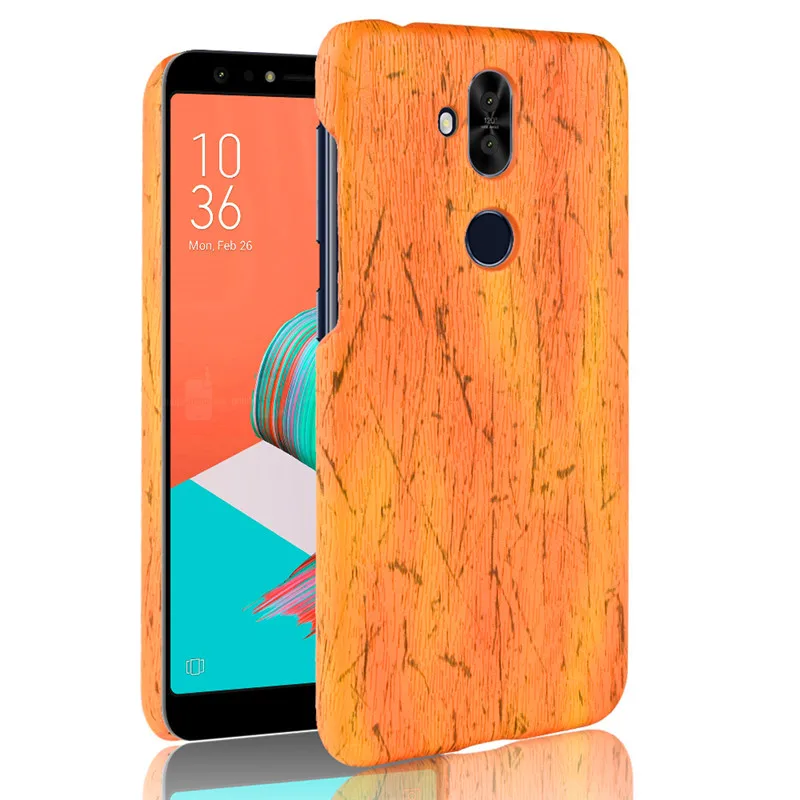 Жесткий чехол Zenfone 5 Lite ZC600KL из поликарбоната и искусственной кожи с деревянным