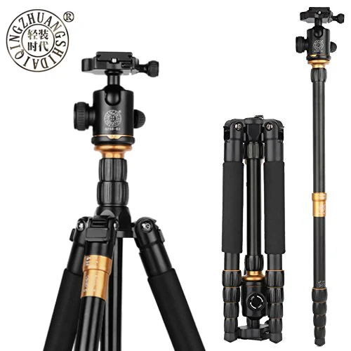 Профессиональный портативный фотоштатив и монопод QZSD Q666 Pro набор для цифровых