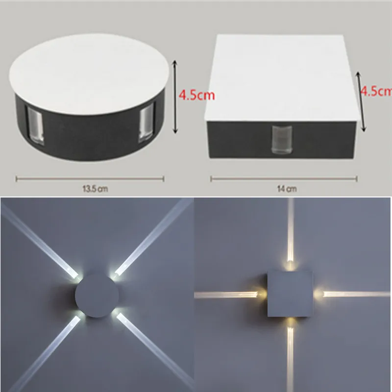 Светодиодный светильник с перекрестным эффектом настенный проходной балкон