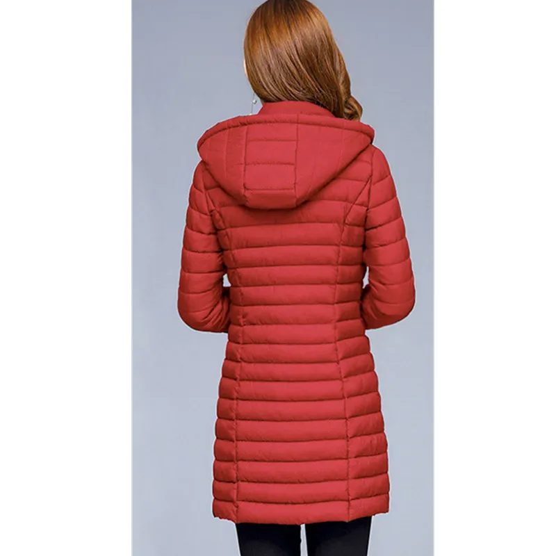 UHYTGF Winter Jacket Women Korean Hooded Down Cotton Top Coats Loose 6XL Plus Size Parker Female Warm Casual Long Outerwear 411 | Женская