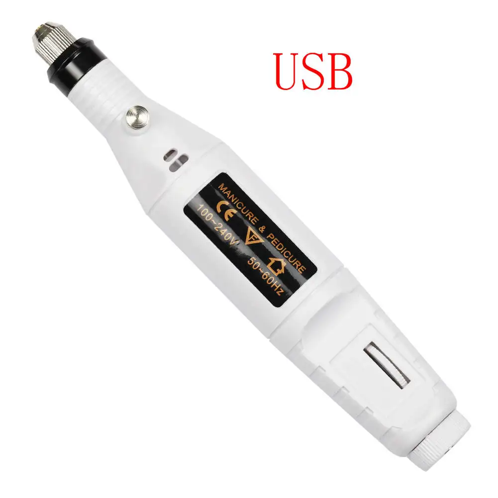 USB Nail Drill 04 Профессиональный электрический Фрезер для маникюра COSCELIA, фрезер для пилочки для ногтей, фрезы для маникюра - Цвет: USB Nail Drill 04