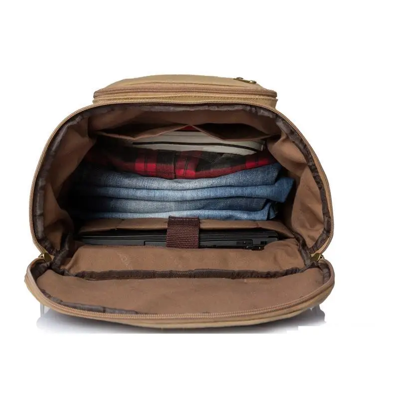 XINCADA мужские износостойкие Холст Рюкзаки большой ёмкость Кожа Логотип