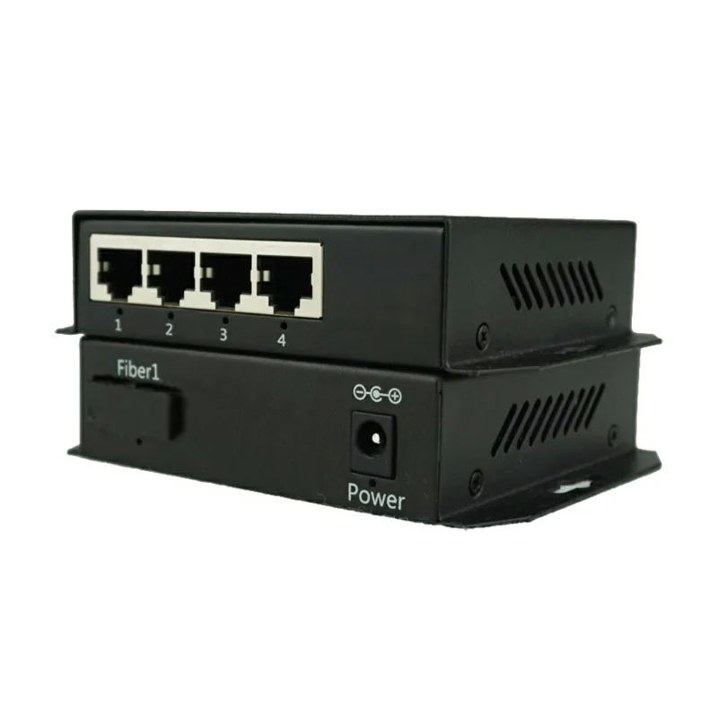 Волоконный коммутатор 1F4E для быстрой локальной сети ethernet POE 1 одномодовый