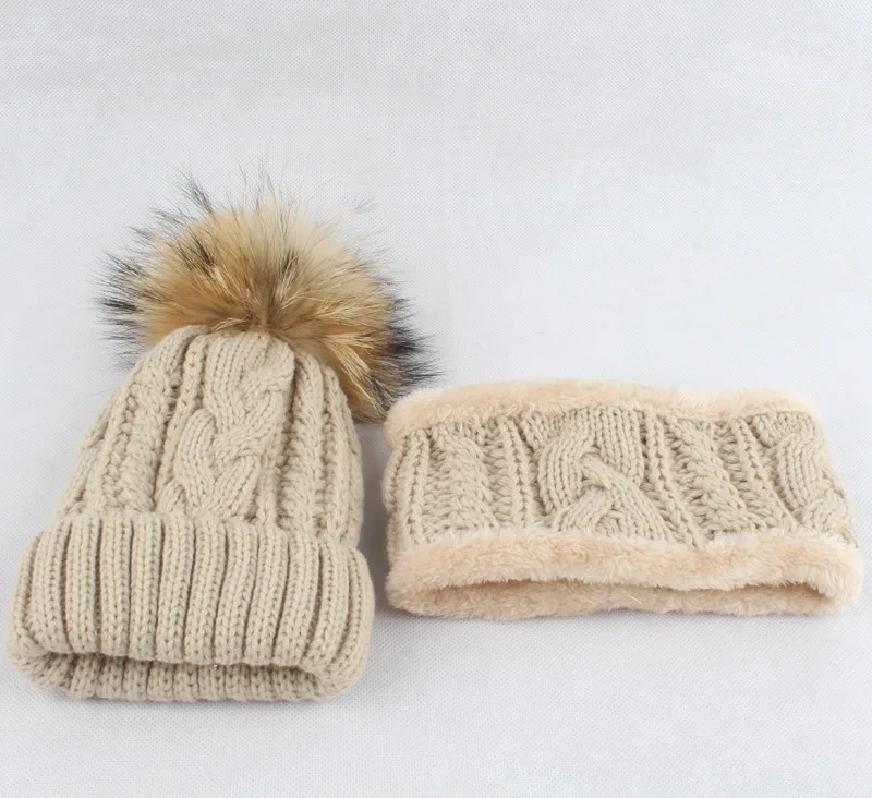 Детские толстые акриловые кольца на шею и шапочки головные уборы наборы детские