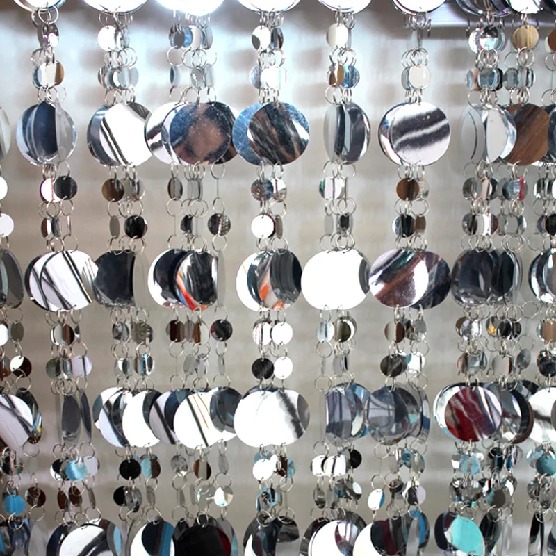 60 м/ПВХ серебристая ткань обивка пластиковая занавеска для свадебвечерние ринки