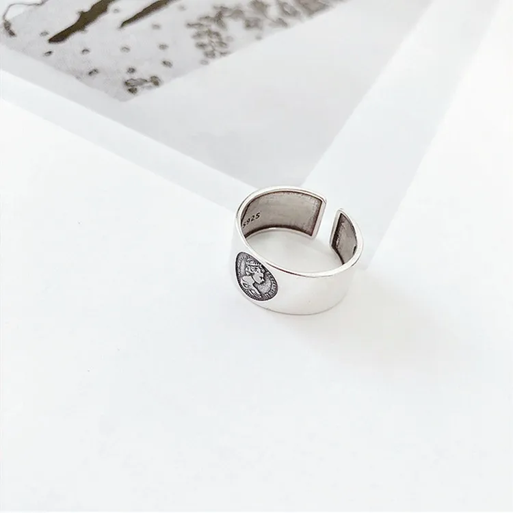 Женские винтажные круглые кольца серебристого цвета ювелирные изделия для