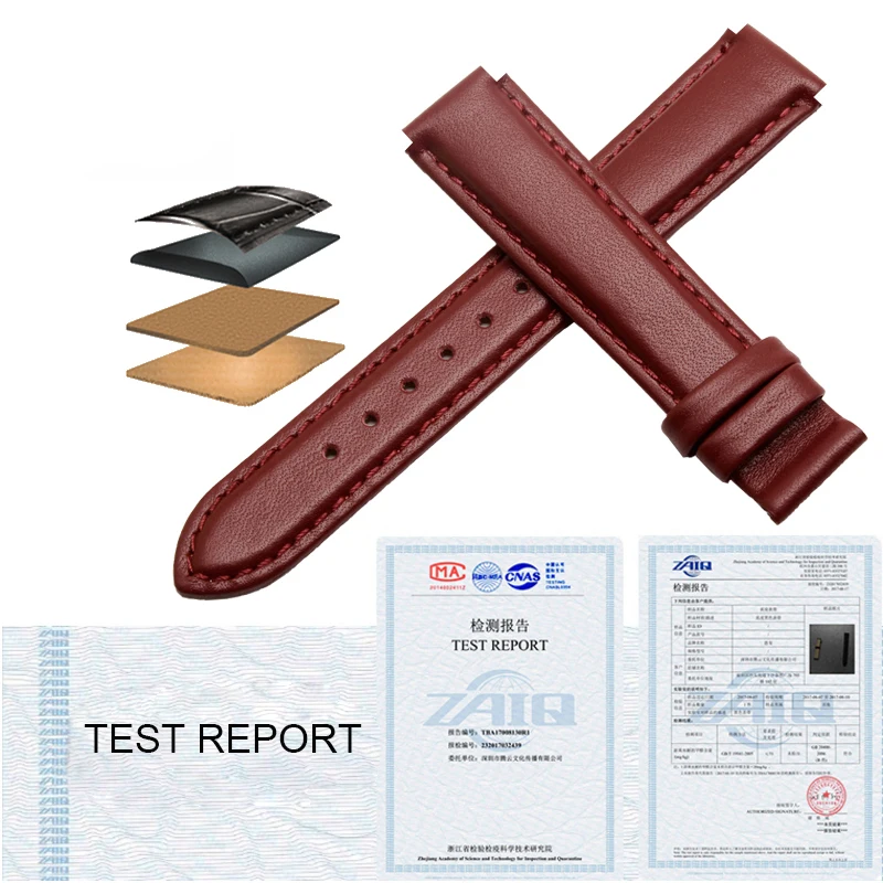Genuine Leather Watch bands 16*10mm Convex interface Color Female accessories For LA8406/8408/8412/8402WWWD | Наручные часы