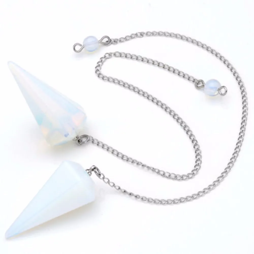 2018 натуральный кристалл кулон ожерелья гексагональной Колонка конический ромб